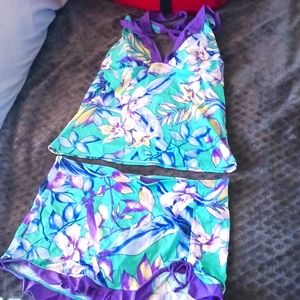 Jaclyn Smith Tropical Tankini set Size 14